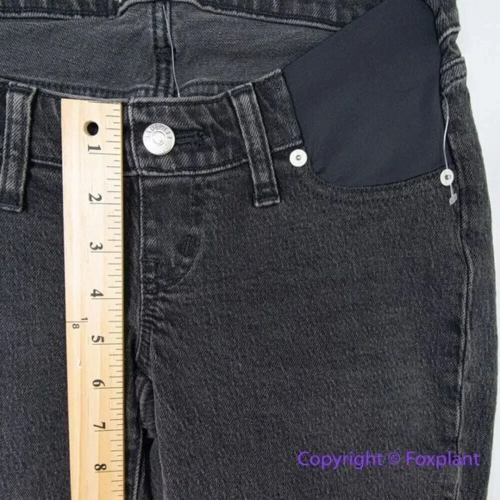 NEW Madewell‎ Maternity Side-Panel Perfect Vintage Jeans in Lunar Wash, 24 - Picture 6 of 15